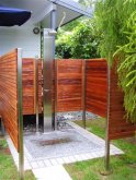 outside shower with kwila