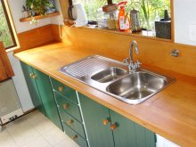 Beech worktop and hand paint units Beech worktop and hand paint units