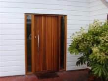 cedar front door and frame