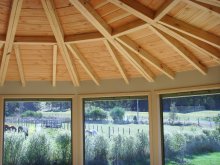 view from in side yurt